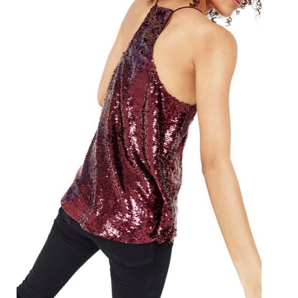 CAMI NYC The Racer Sequin Camisole Oxblood Size Large - Picture 3 of 12